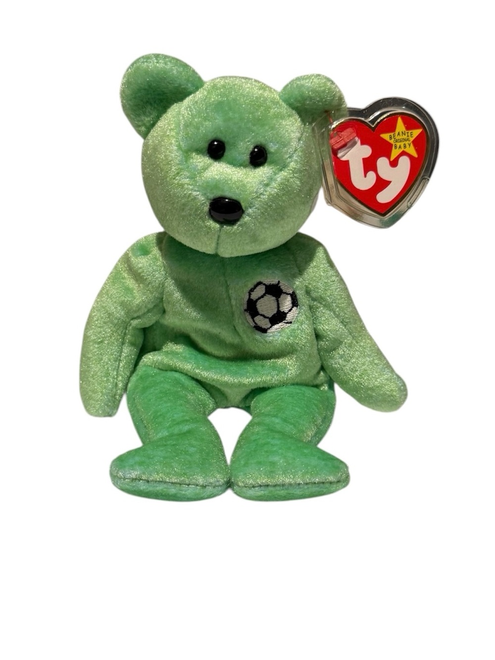 Vintage 1998 TY Beanie Baby Kicks the Soccer Bear